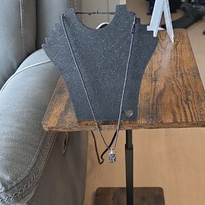 blue kyanite crystal Necklace